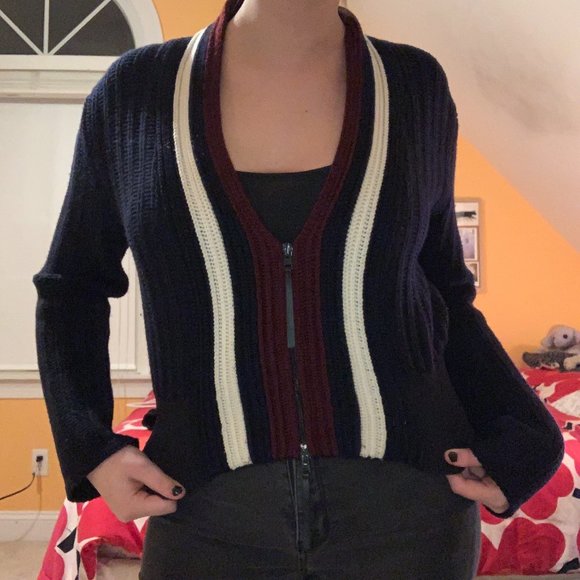 MARNI VIRGIN WOOL CARDIGAN WITH ZIPPER
